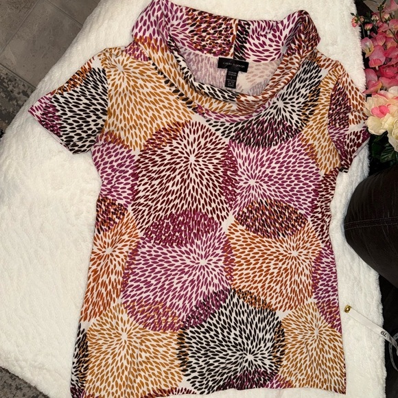 Cable & Gauge Tops - 3 x 20$ Cable & Gauge Multicolor Cowl Neck Top Size Large